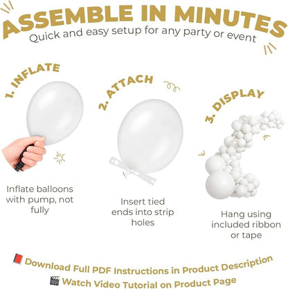 Vellax 146-Pc Metallic Gold Balloon Garland Arch Kit, Baby Shower DIY | 146-pc - Image 3