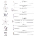 CUBACO 42PCS Wedding Hair Accessories Pins for Women,silver Pearl Flower Rhinestone Hair Clip Bridal Pins Decorative for Brides Bridesmaids, Gift for Girls