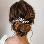 JAKAWIN Pearl Hair Pin Silver Wedding Hair Piece Bridal Hair Accessories for Women HP179 (1 Silver)