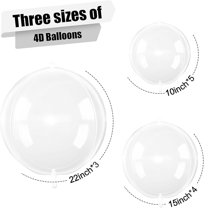 12Pcs Clear Round Foil Balloons - Image 2