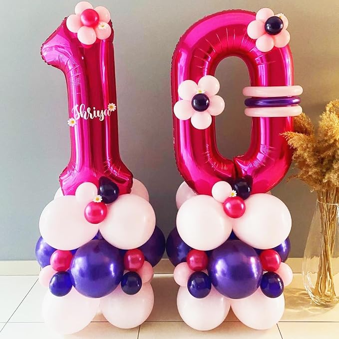7 Balloon Number Hot Pink 7 Birthday Balloon 40 inch Foil Mylar Large 7 Balloon - Image 6