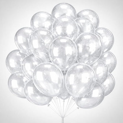 Clear Balloons 100 Pack, 12 Inch Round Latex Balloons, Helium Transparent by Tamodan+for+better