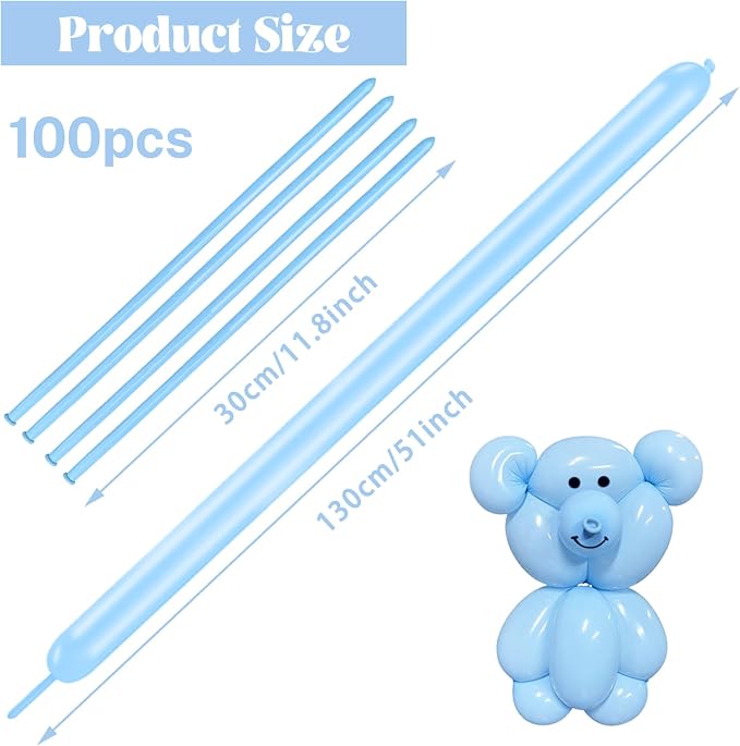 100 pcs 260 Long Balloons - Image 2