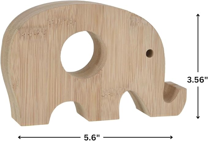 Natural Colored Elephant Bamboo Balloon Weight - Image 2