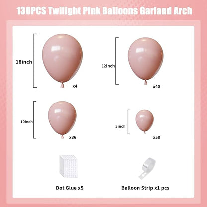 Dusty Pink Balloons Arch Kit, Baby Shower, Gender Reveal, Anniversary - Image 3