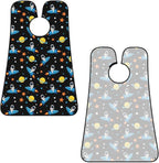 Adjustable Beard Catcher Apron, Space Astronaut Rocket Cartoon Shave Bib, Non-Stick Waterproof Grooming Bib, Shaving Essential for Men Dad Christmas
