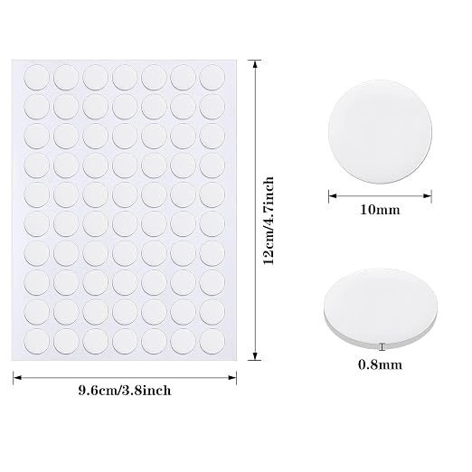 JANYUN 560 Pcs Clear Sticky Stickers Dots, 10mm Round Putty Sticky Tack | - Image 2