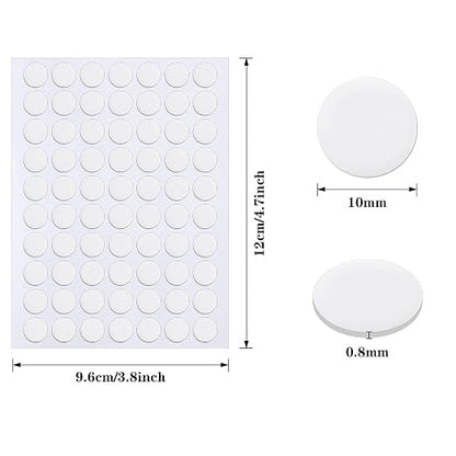 JANYUN 560 Pcs Clear Sticky Stickers Dots, 10mm Round Putty Sticky Tack | - Image 2