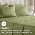 Standard Pillow Cases Set of 10 - Ultra Soft Hotel Quality Pillowcase Covers - Comfy & Wrinkle Free - Shrink, Stain and Fade Resistant - Machine Washable Pillow Protectors - 10 Piece Set - Sage Green