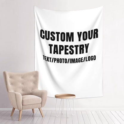 Personalized Tapestry Custom Tapestry Upload Images Banners and Signs Customize by Custom