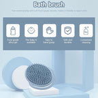Silicone Massage Brush for Boy Girl and Ergonomic Handheld Shower Brush for Gentle Scalp Shampoo and Body Cleaning for Boys