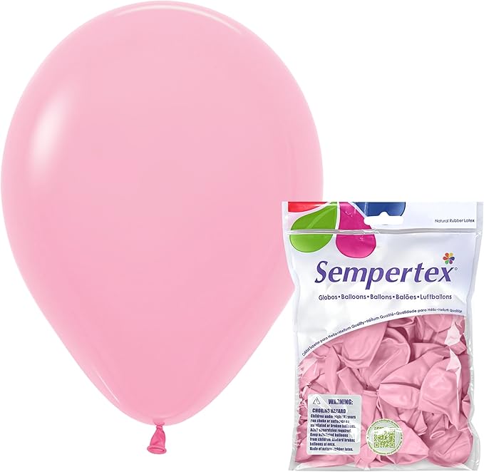 Sempertex Fashion Bubble Gum Pink Balloons, 11 Inch, Graduation, Baby Shower by Sempertex