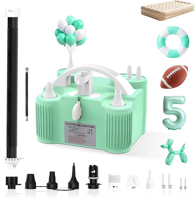 Electric Balloon Pump 4-in-1 Air Pump Portable Electric Balloon Blower Machine by Kusamue
