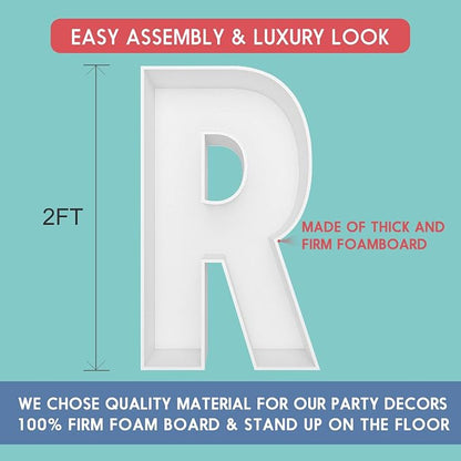 2FT Letter R Mosaic Balloon Frame Letter DIY Fillable Letters Kit - Image 2