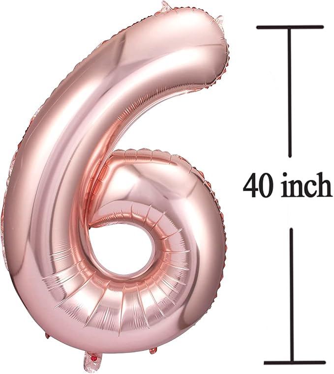 Rose Gold 16 Number Balloons Big Giant Jumbo Large Number 16 Foil Mylar Balloons - Image 3