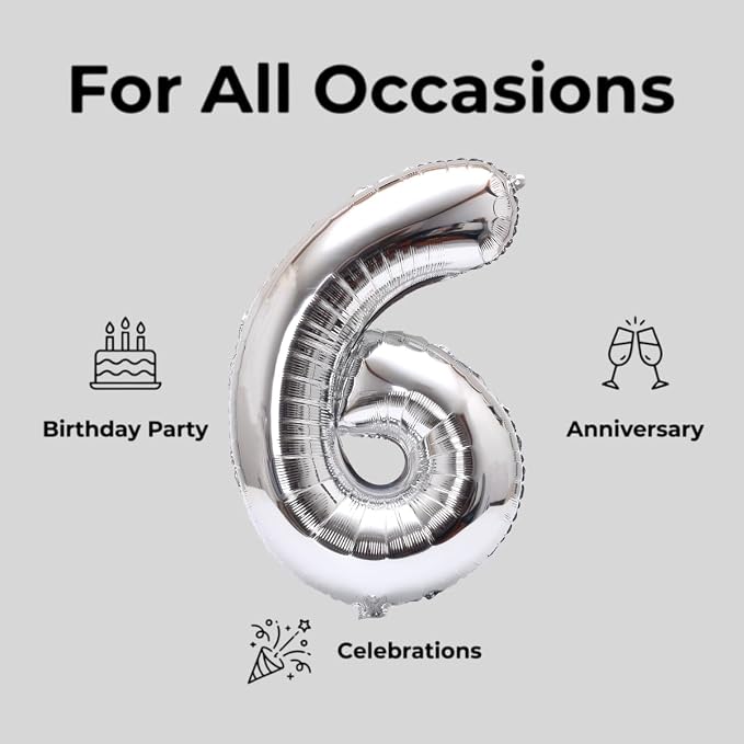 YPSelected 32 Inch Large Foil Helium Number Balloon Birthday Wedding Party 0-9 - Image 4