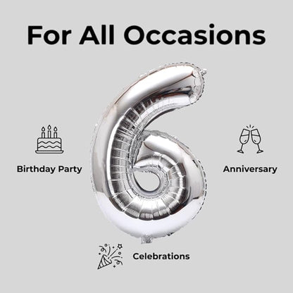 YPSelected 32 Inch Large Foil Helium Number Balloon Birthday Wedding Party 0-9 - Image 4