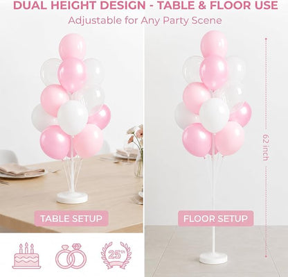 Clear Pastel Pearl Pink Balloon Column Kit - Image 4