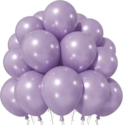 Jobkoo Pearl Purple Balloons 12 inch, Pastel Light Purple Party Balloon | by Jobkoo