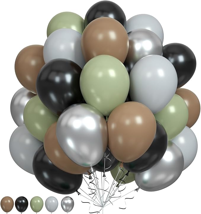 Green Black Grey Balloons by Sowide