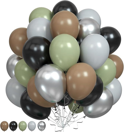 Green Black Grey Balloons by Sowide