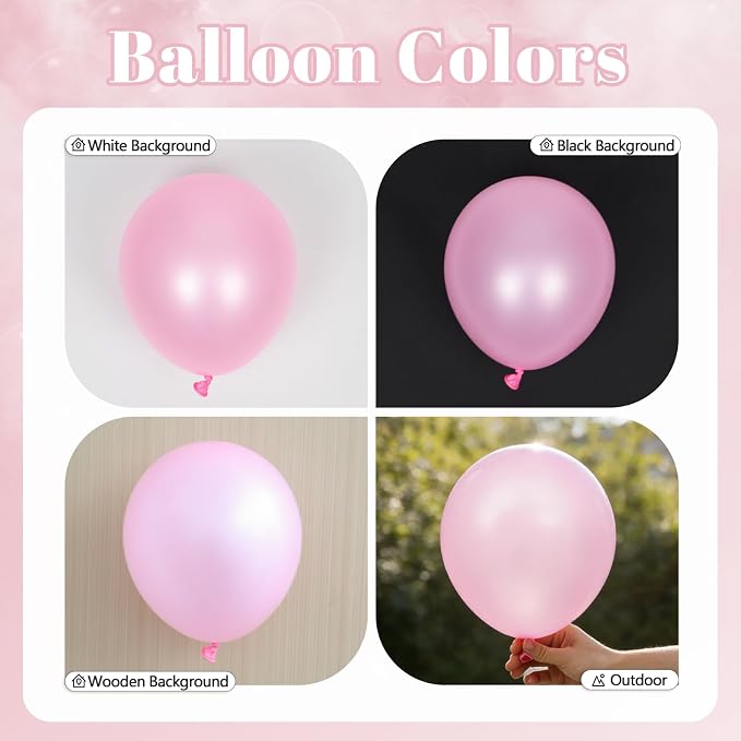 60pcs Pink and White Balloons 12inch - Image 7