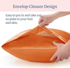 BEDELITE Satin Pillowcase for Hair and Skin, Super Soft Similar to Silk Pillow Cases 4 Pack with Envelope Closure, Cooling Pillowcases for Women Men (20"x40" King Size, Burnt Orange)