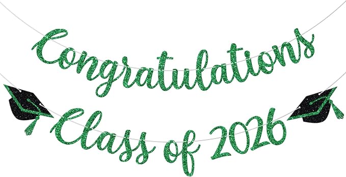 Congratulations Class of 2026 Banner, Congrats Grad Party Decor, 2026 by Yotawebery