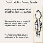 3Pc Prestige Hair Pin,French Hair Pins for Women, Women Hair Accessories, Suitable for Thick Hair