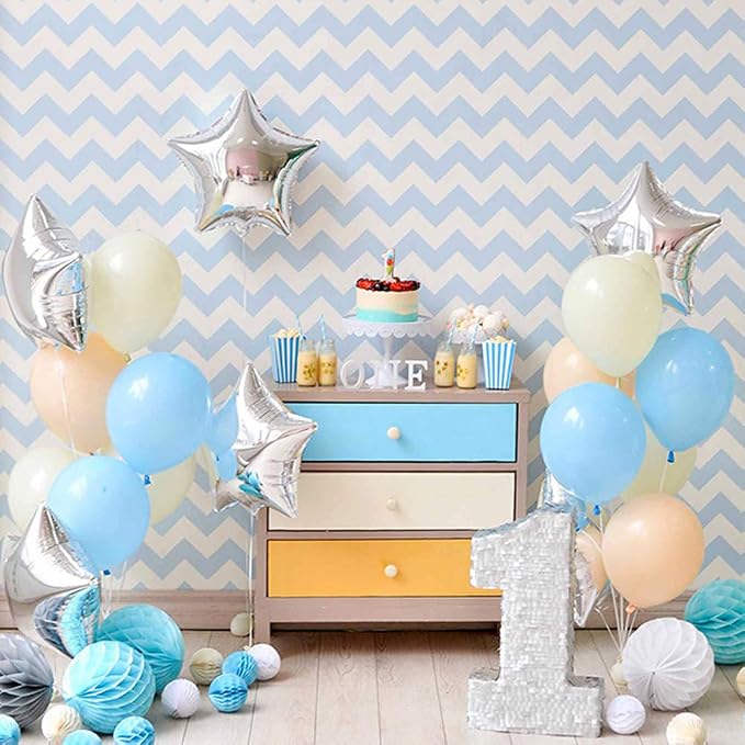 24 Pcs 18" Silver Star Balloons Foil Balloons Mylar Balloon - Image 4