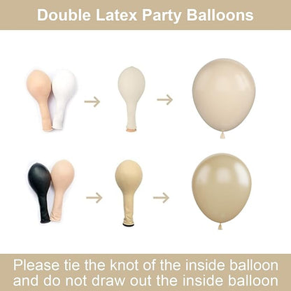 Apricot Balloons Set, 12Inch Apricot Nude Latex Balloon Metallic Champagne Gold - Image 3