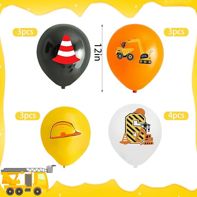 Yellow Black White 5th Birthday Balloons - Image 2