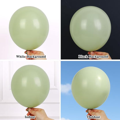 RUBFAC 135pcs Dusty Green Balloons Different Sizes Pack of 18 12 10 5 Inch - Image 4