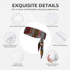 Sports Tie Headband Bandana Running Athletic Sweat Band Elastic Adjustable Sport Head Tie for Men Women Head Ties Ninja Tie Headbands Tennis Sweatbands Soccer Basketball Teams Running Head Band