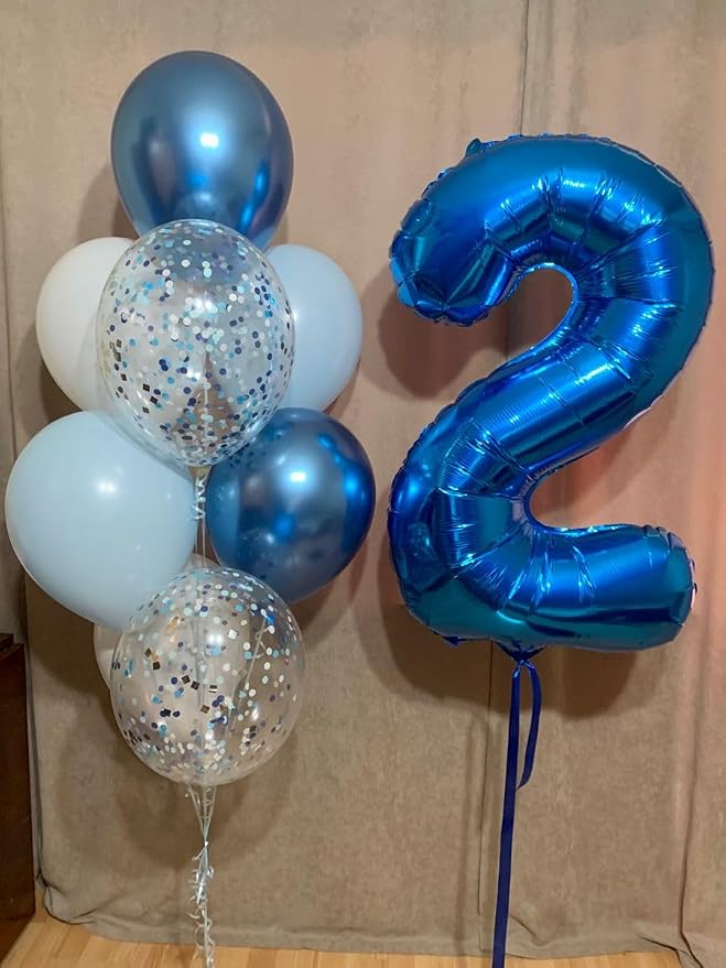 Numbers 10 Balloon 40Inch Blue Balloons - Image 4