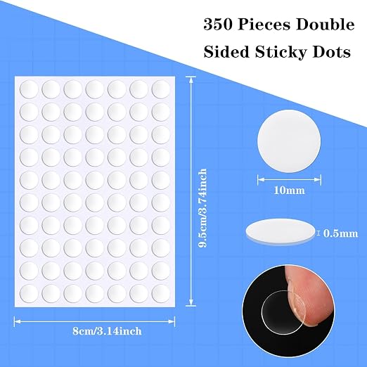 JUNEBRUSHS 350 Pieces Double Sided Sticky Dots, Sticky Tack - Image 2