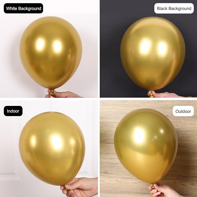RUBFAC 135pcs Gold Balloons Different Sizes 18 12 10 5 Inch - Image 4