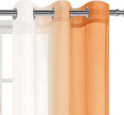 DWCN Ombre Short Sheer Curtains - Image 2