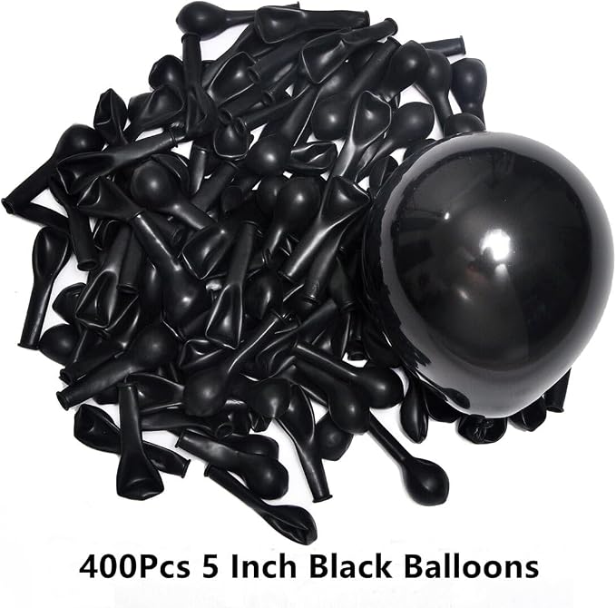 400 Pack Black Balloons, 5 Inch Black Latex Balloons Helium Balloons Party - Image 2