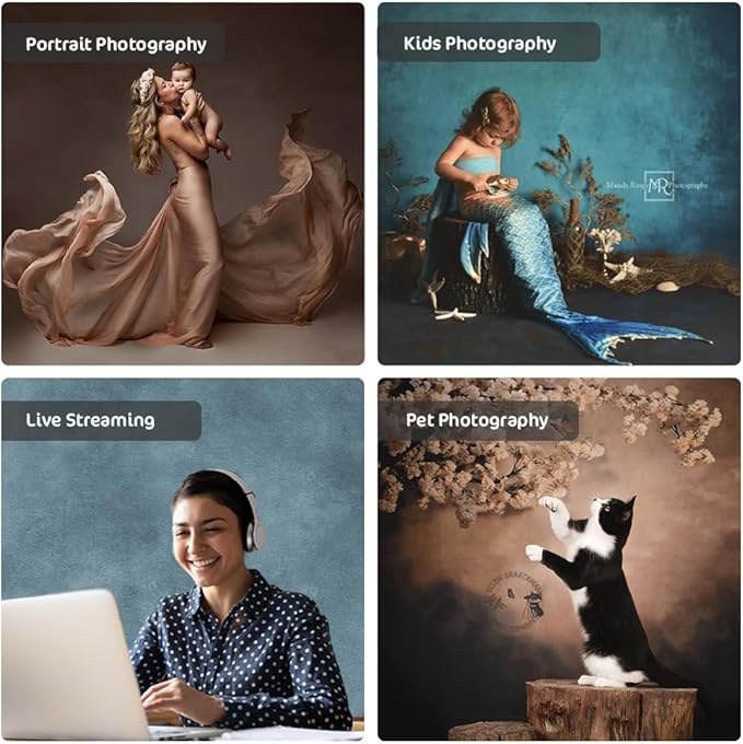 Kate 8x8ft Blue Abstract Photography Backdrop Old Master Blue Portrait - Image 6