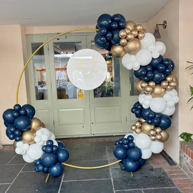 Navy Blue and Gold Balloons Arch Kit - Image 9