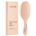 AIMIKE Rose Luxe Detangler Brush, Pain-Free Detangling Brush with Ultra-Soft FlexGlide Bristles, Effortlessly Remove Knots & Reduce Hair Breakage, Wet Dry Paddle Brush for Women Thin Fine Hair