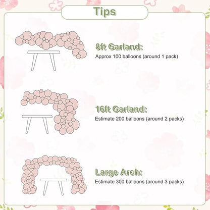 Sage Green and Pink Balloon Arch Kit - Image 7
