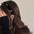 Huachi Black Headbands for Women Velvet, Wide Padded Headband for Girls Non Slip, Trendy Headbands for Women’s Hair, Fashion Hair Accessories 3PCS