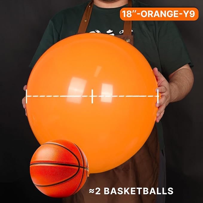 PartyWoo Orange Balloons 20pcs Fall Latex Helium Balloons 18 Inch | Birthday - Image 2