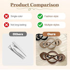 4 Pack Vintage French Barrette Hair Clips, 2025 New Hair Accessories for Women, Strong Hold No Slip Styling (Black)