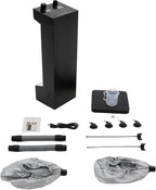 Hair Steamer, 650W Vertical Hair Care Machine with LED Display & 2 Vaporizing Caps Micro Mist Hair Color Processor, 5 Modes, Adjustable Temperature & Timer, Mobile on Wheels for for Home, Barber Shop