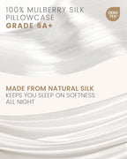 THXSILK Set of 2 100% Mulberry Silk Pillowcase for Hair and Skin Health, Soft Breathable and Smooth Pillowcases with Hidden Zipper, Both Sides Premium Silk, California King 20"x40", Pearl White
