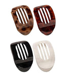 Dodorado Flat Hair Clips,Suerteyay/Hailoyearn Simple Refined Hair Clip, Sturdy Keep No Slip Large Claw Clips,Volume Flat Top Round Clip for Thick or Thin Hair (4p)