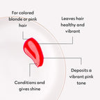FOUR REASONS Hair Color Shampoo (8 Colors) - Sulfate Free Pink Hair Toner - Color Depositing Shampoo for Color Treated Hair, Vegan, 8.45 Fl Oz (Rose/Pink)